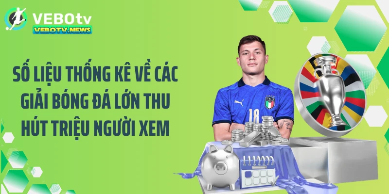 Số liệu thống kê về các giải bóng đá lớn thu hút triệu người xem